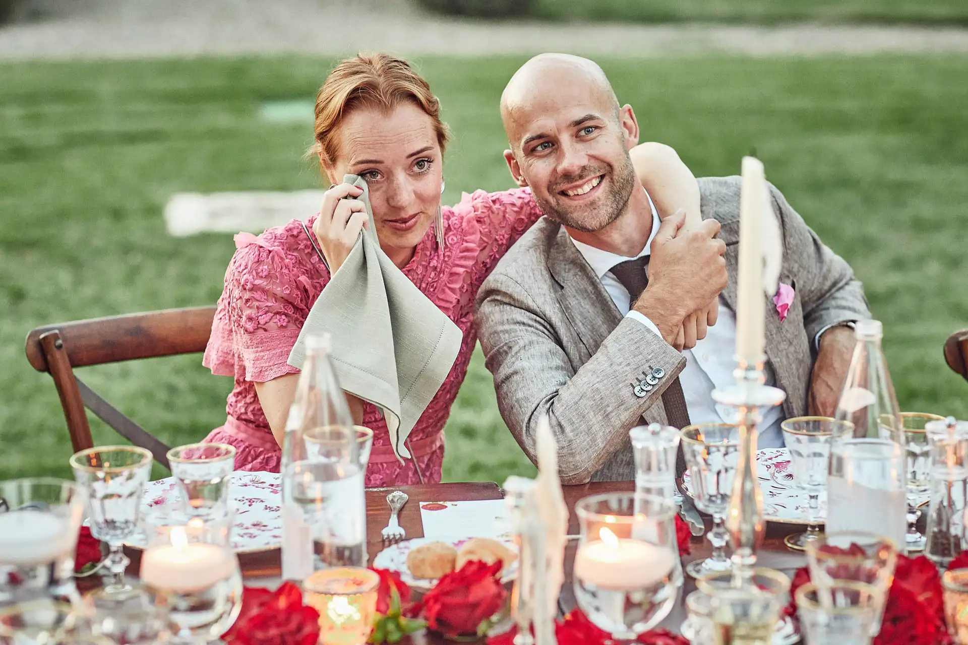 elegant family style welcome dinner