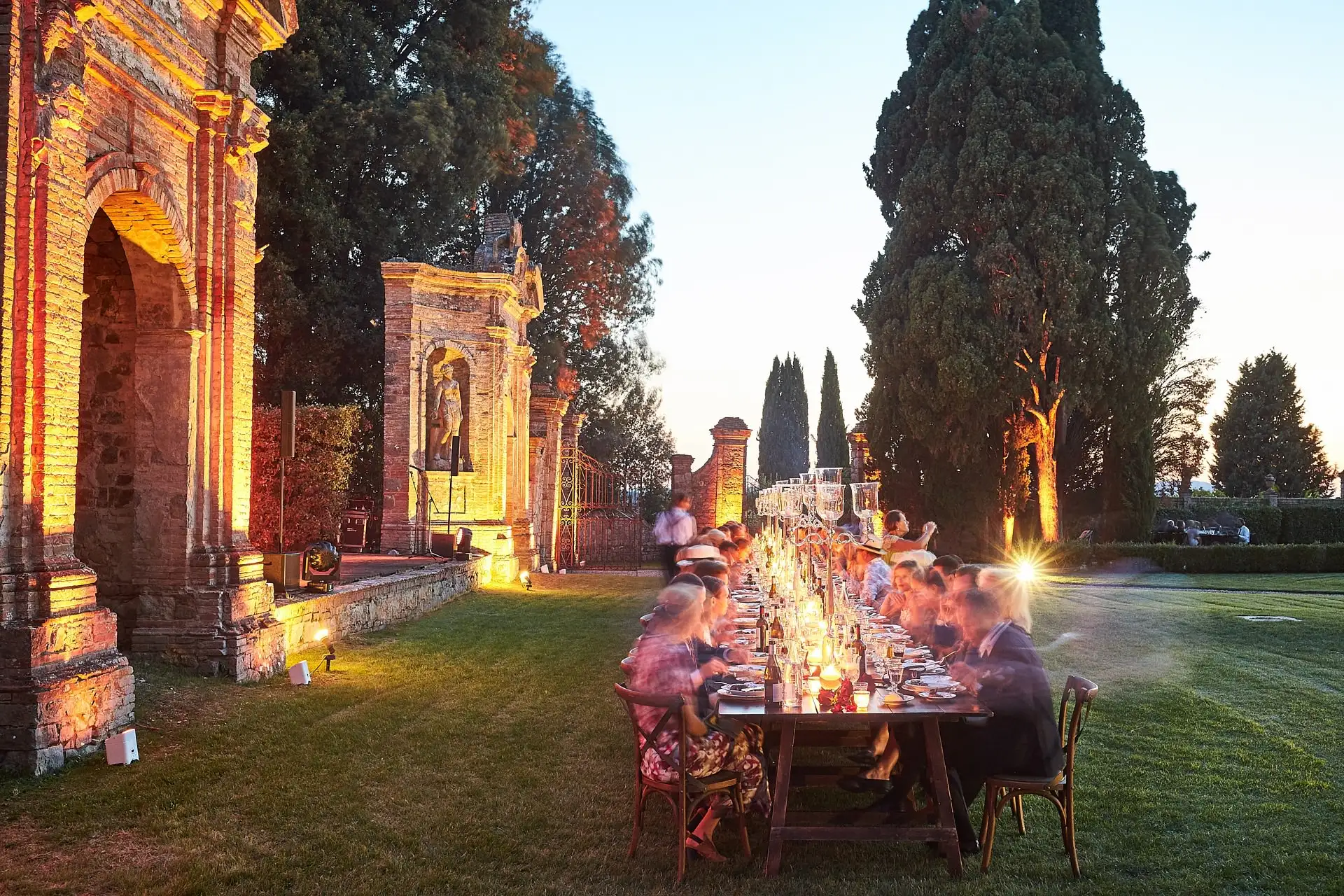 elegant family style welcome dinner