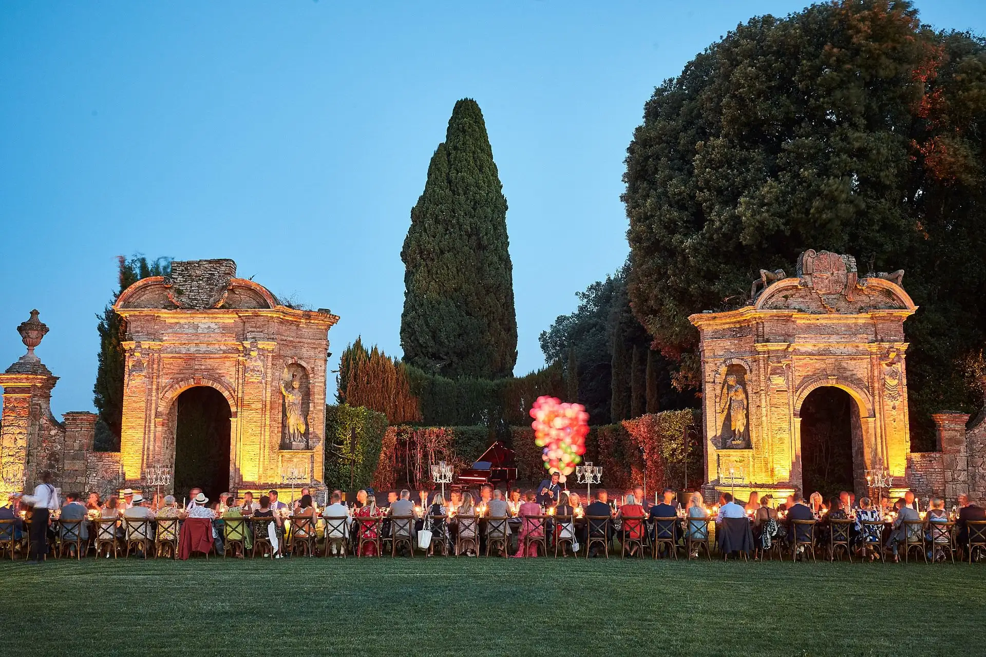 elegant family style welcome dinner