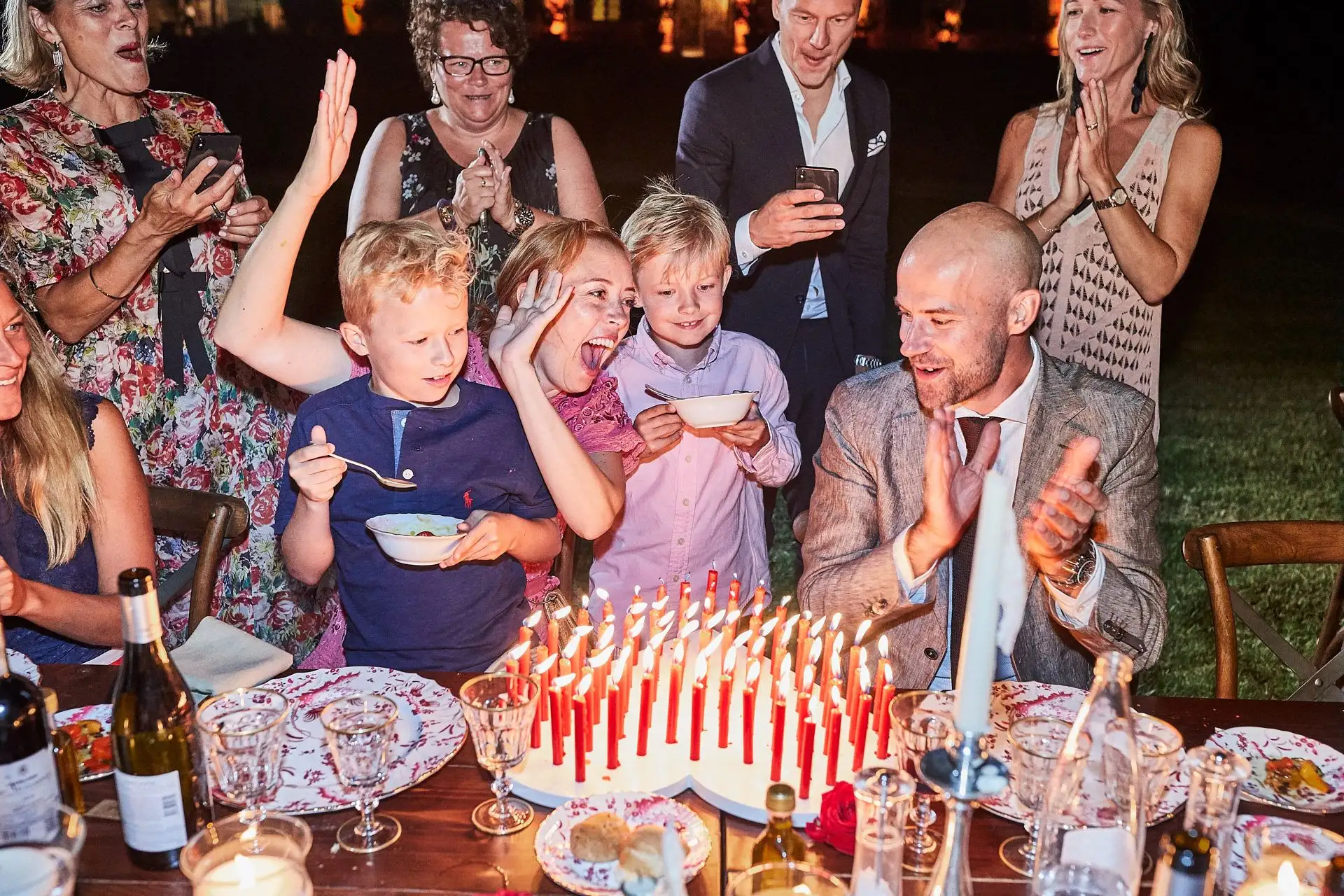elegant family style welcome dinner