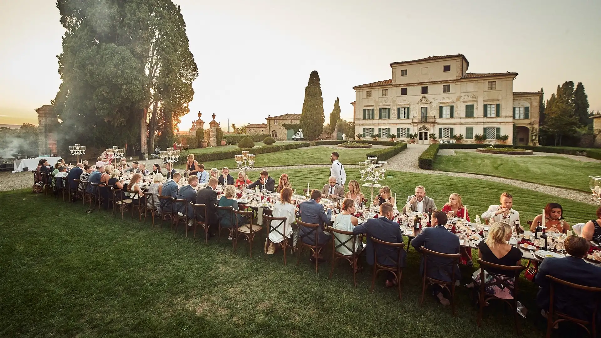 elegant family style welcome dinner