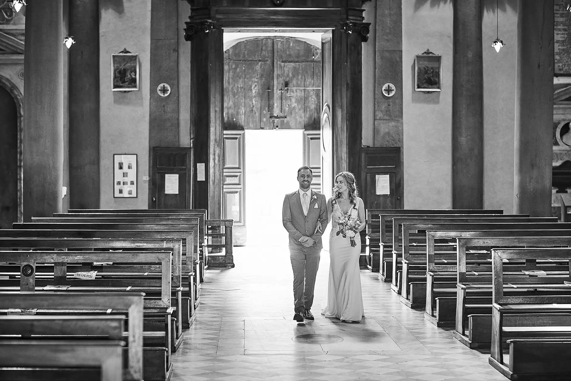 elegant catholic wedding for two