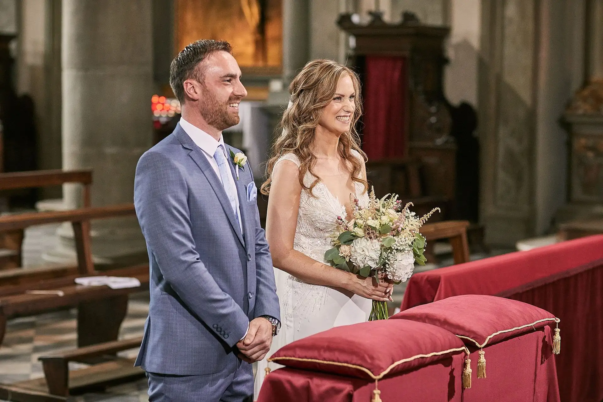 elegant catholic wedding for two