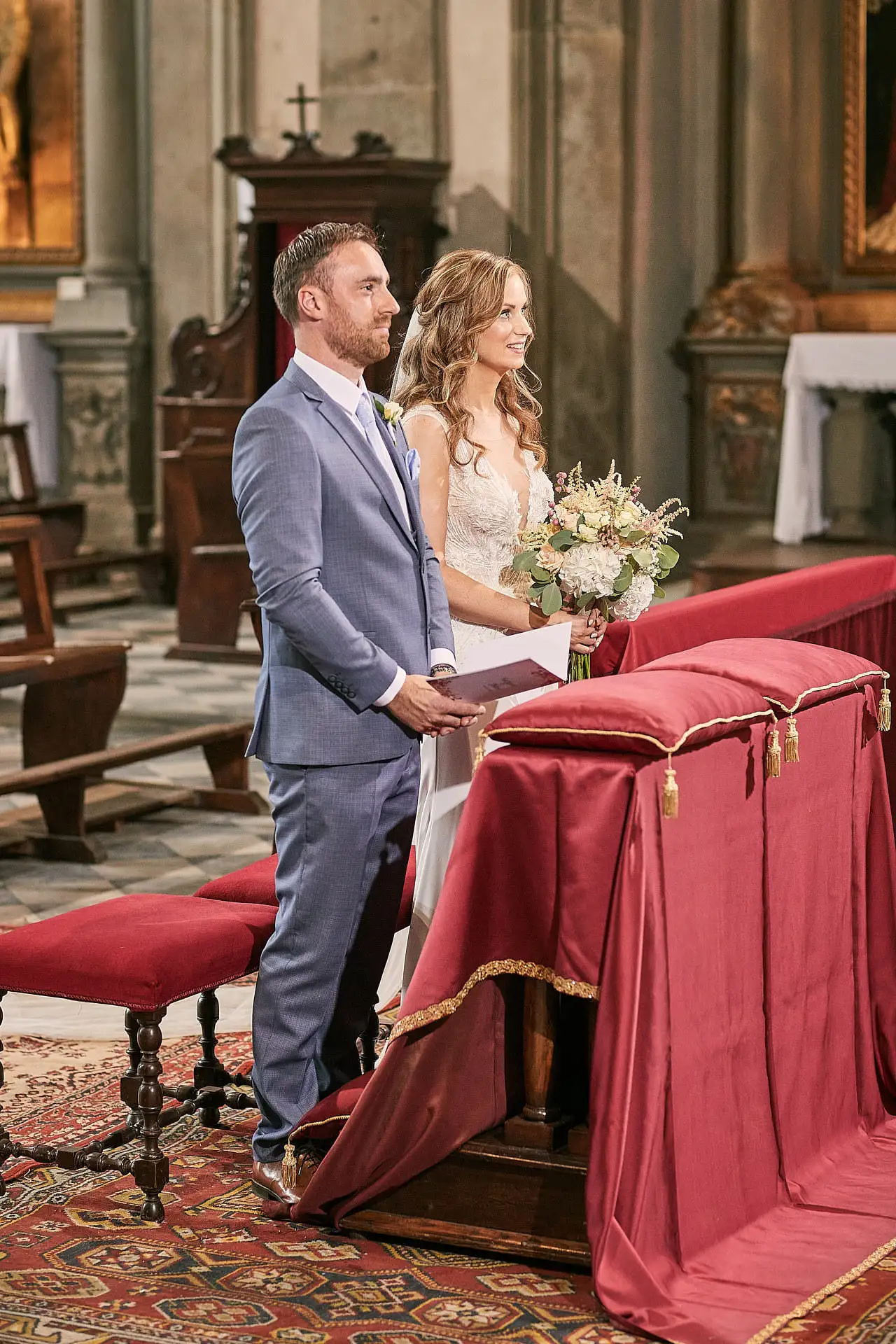 elegant catholic wedding for two