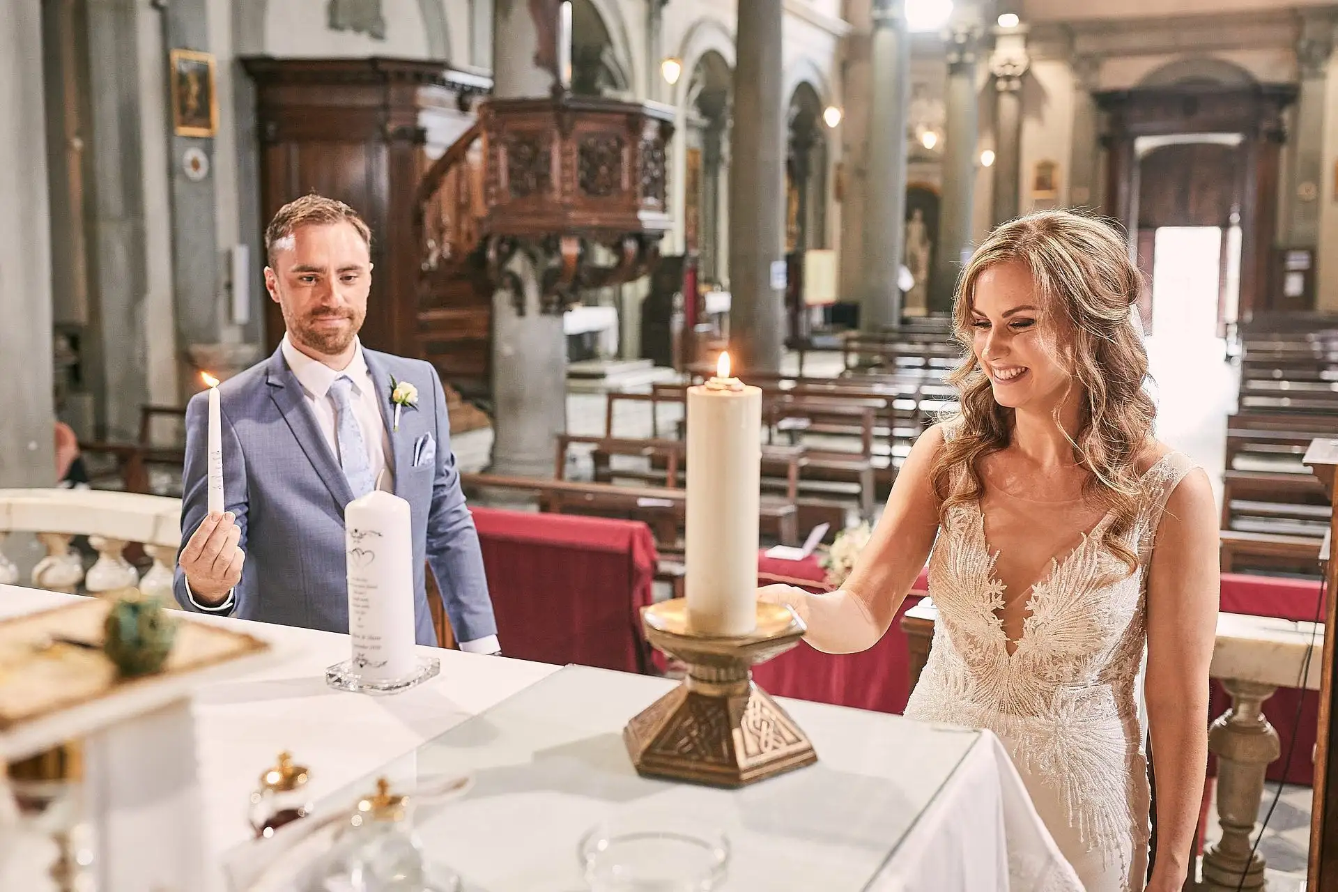 elegant catholic wedding for two