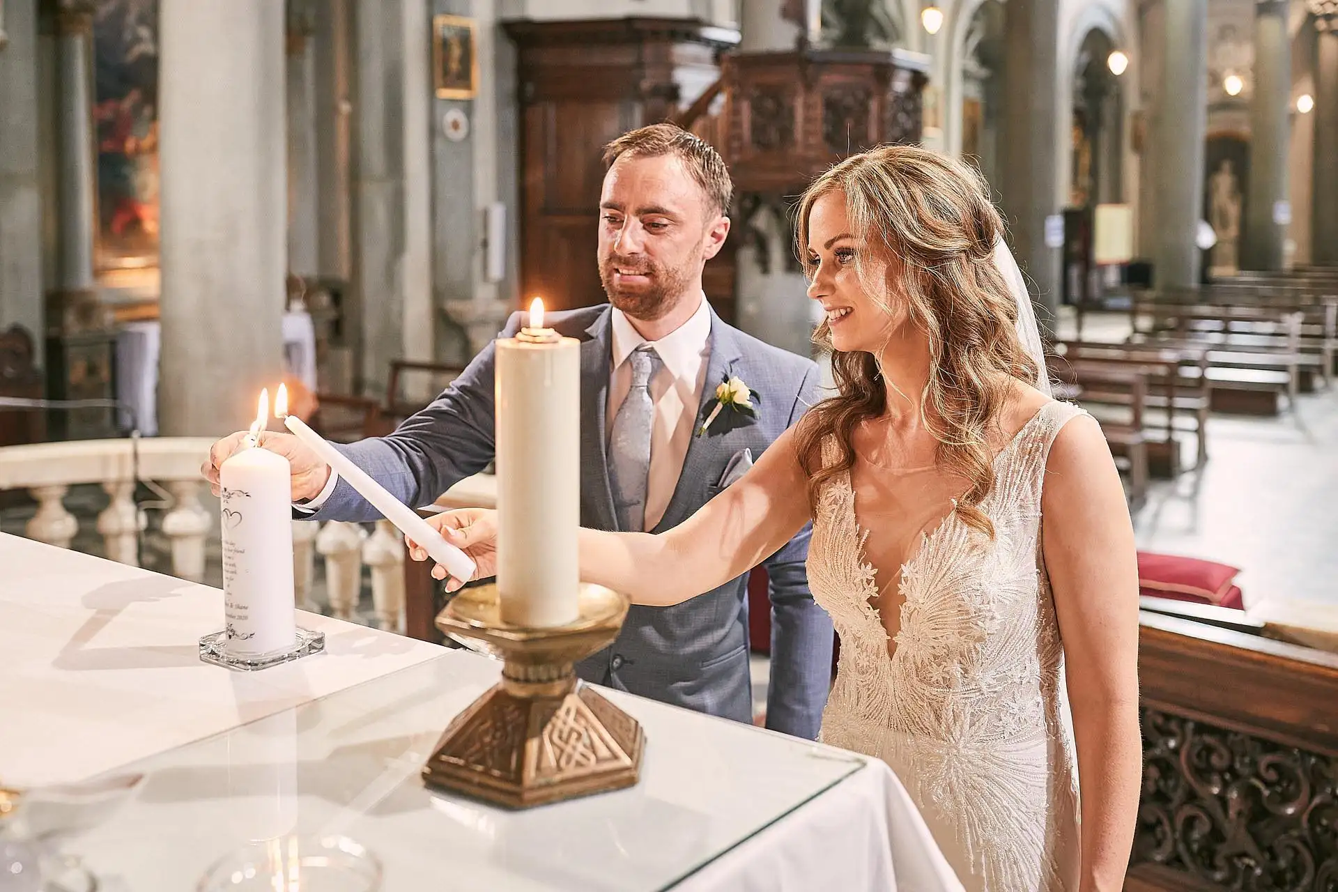 elegant catholic wedding for two