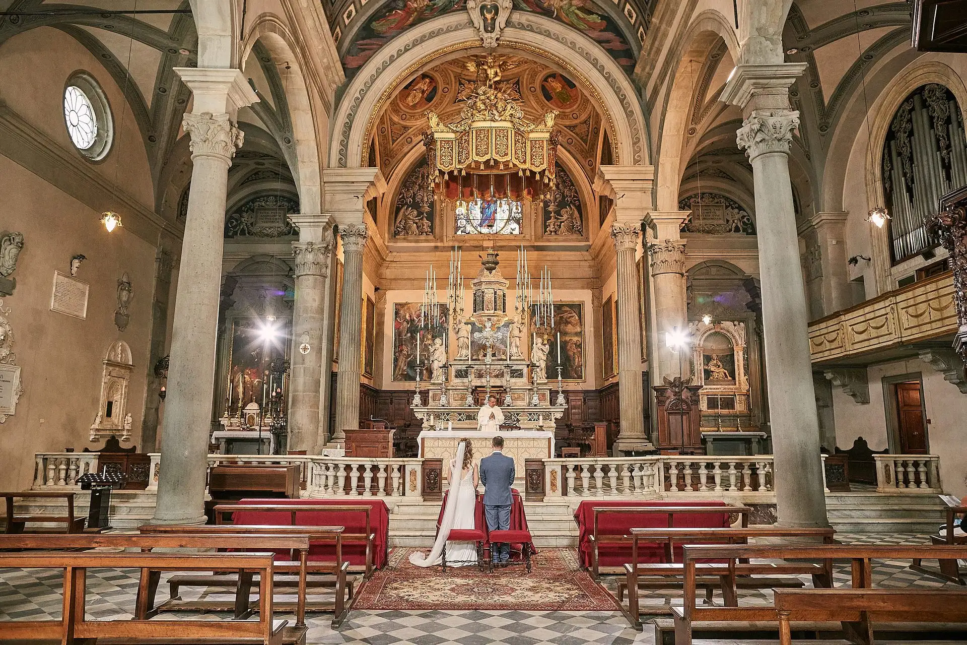 elegant catholic wedding for two