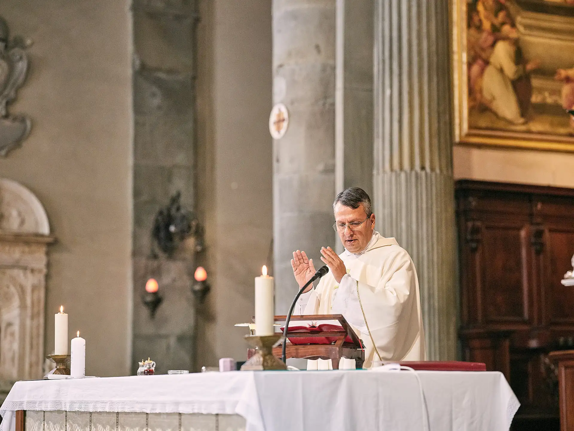 elegant catholic wedding for two