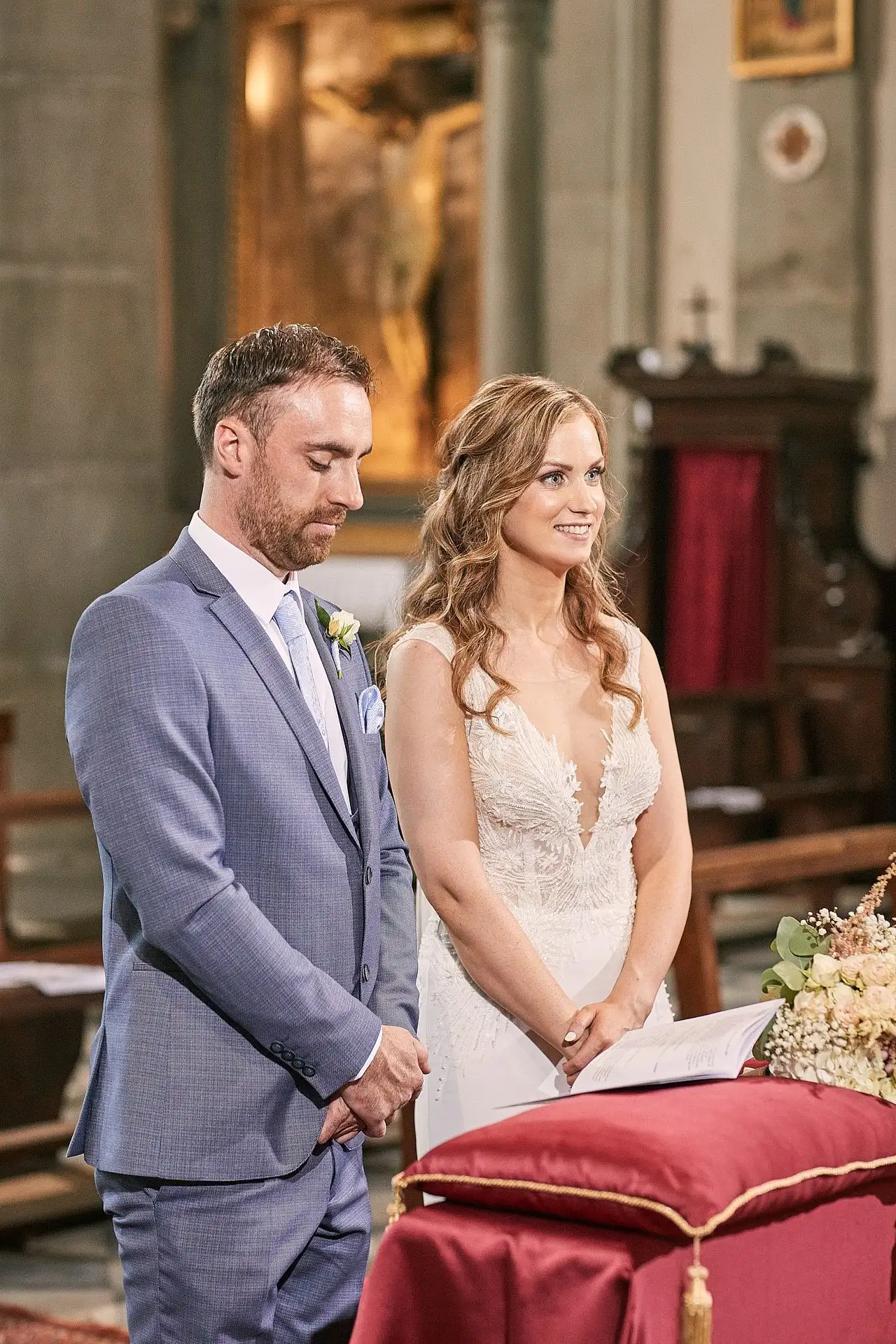 elegant catholic wedding for two