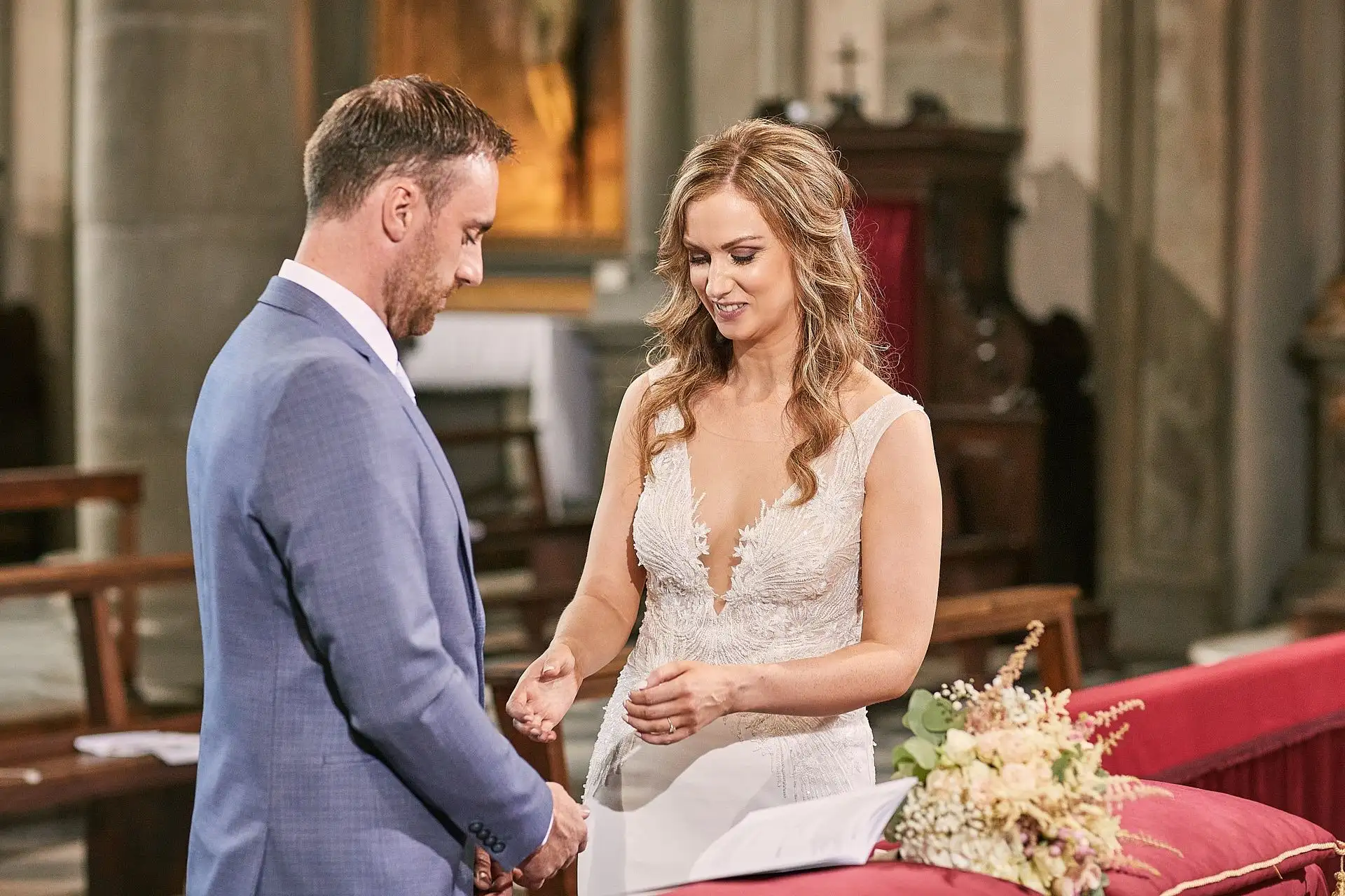 elegant catholic wedding for two