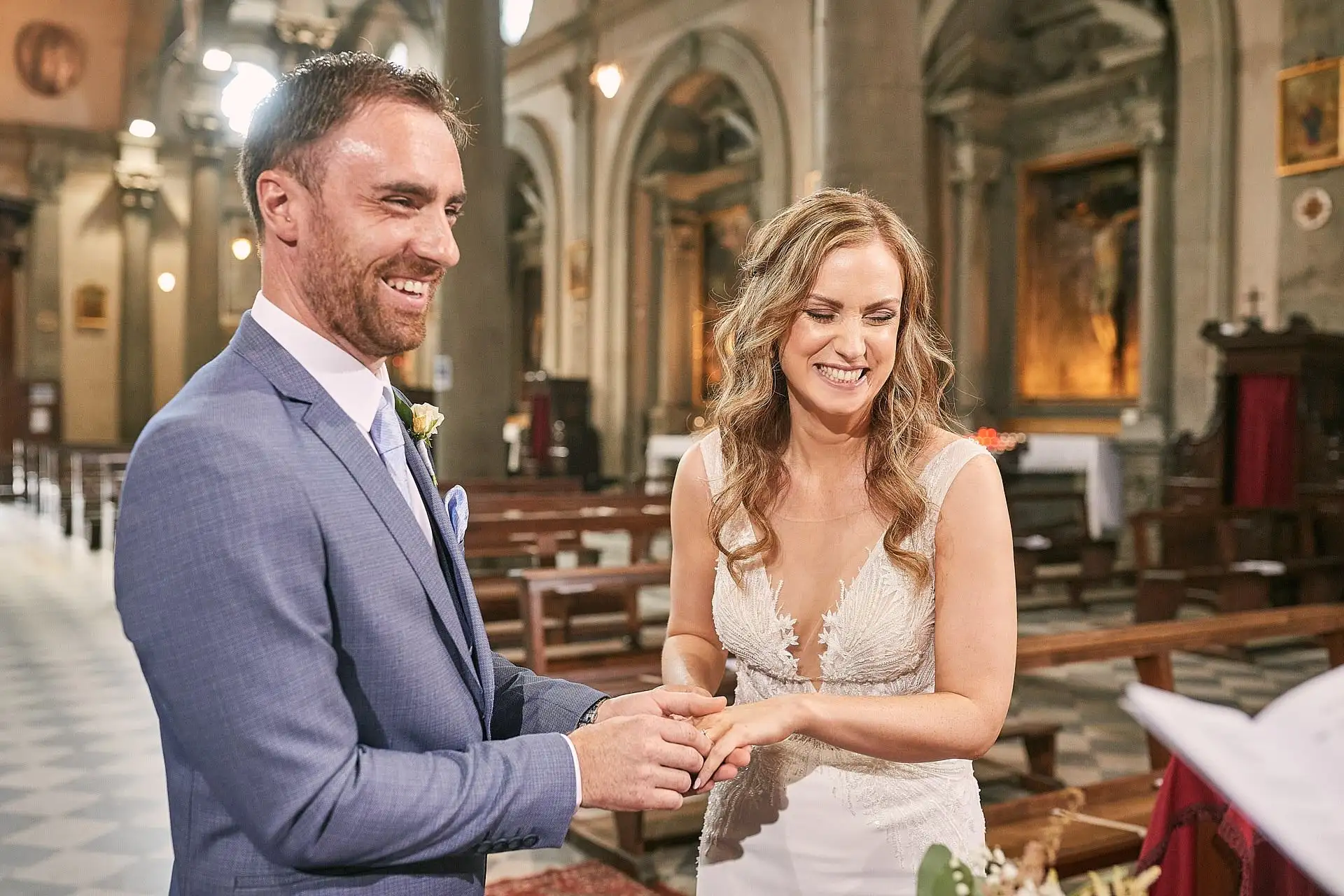 elegant catholic wedding for two