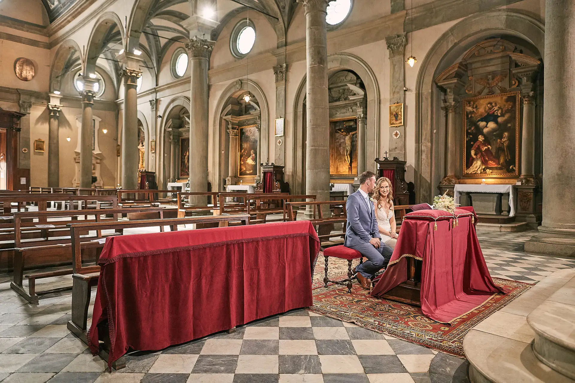 elegant catholic wedding for two