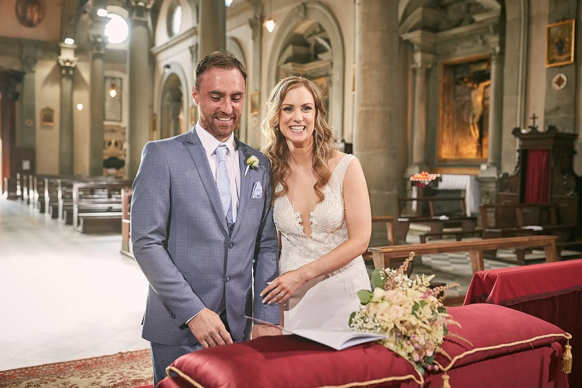 elegant catholic wedding for two
