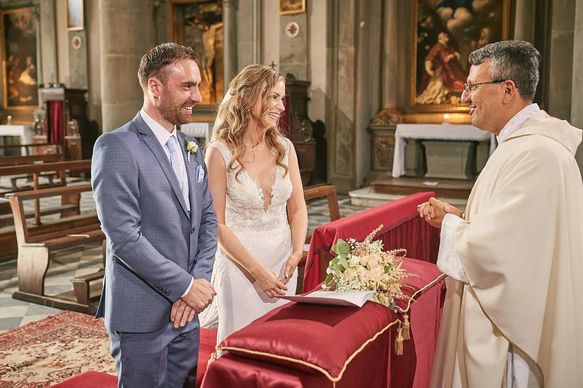 elegant catholic wedding for two