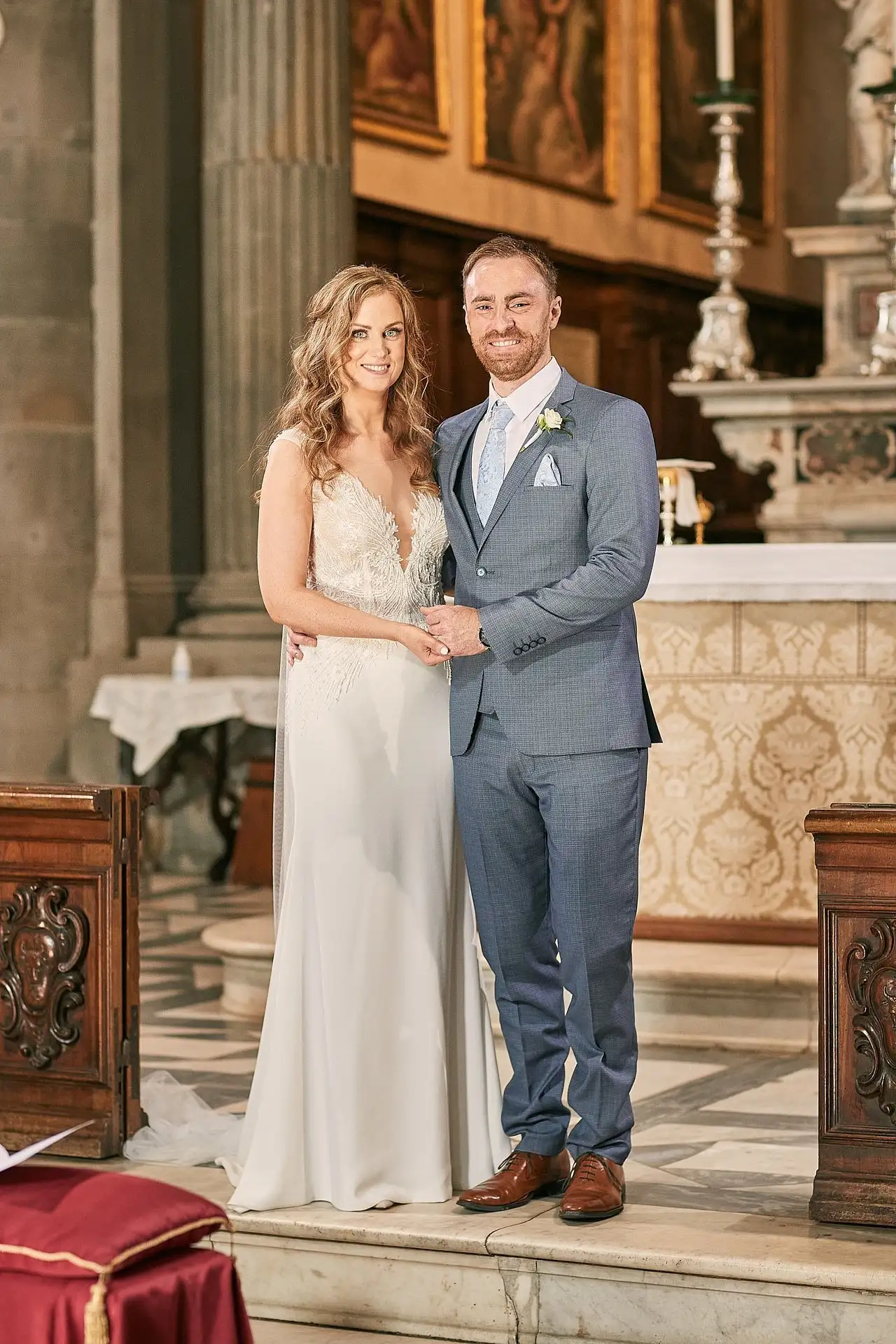 elegant catholic wedding for two