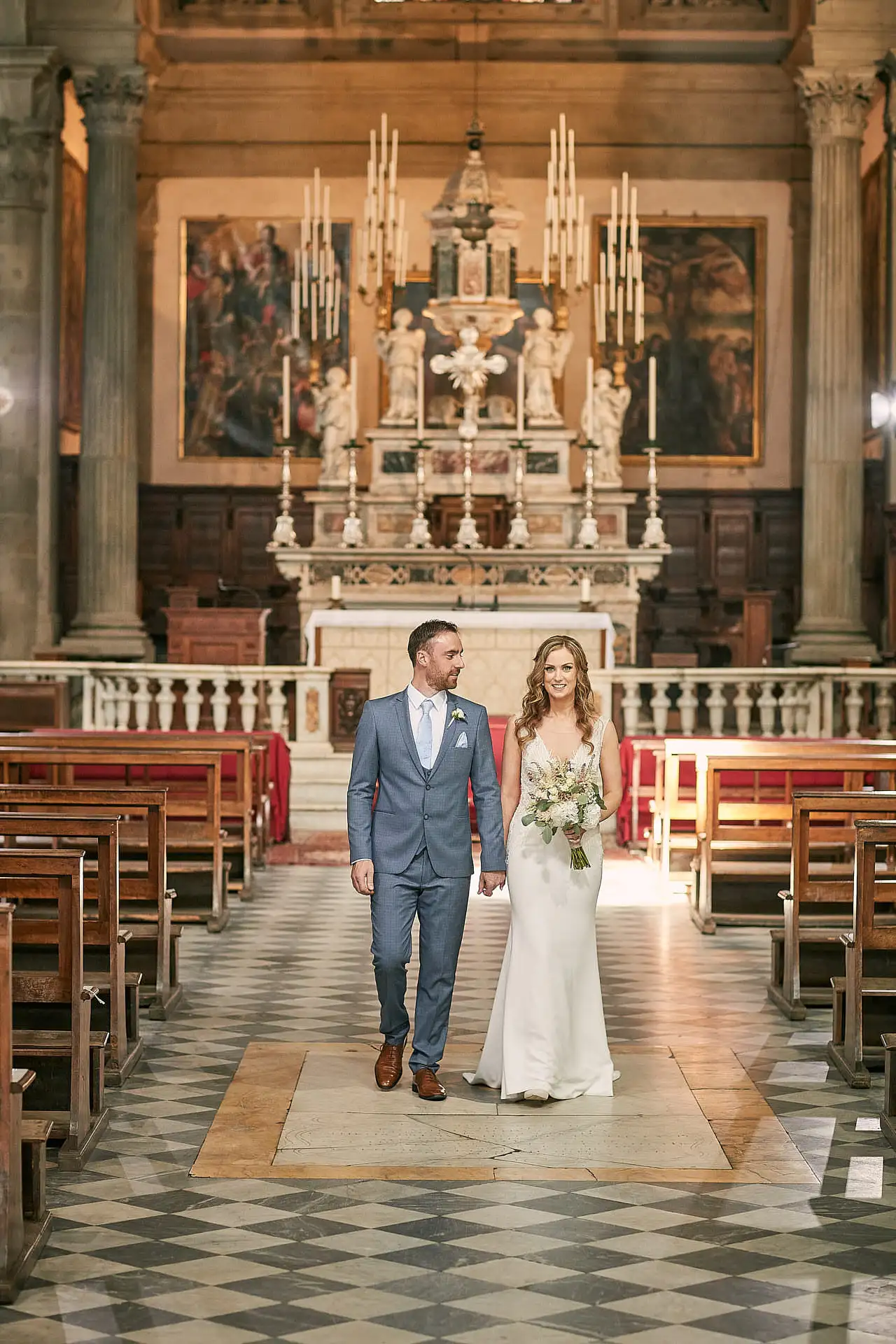 elegant catholic wedding for two