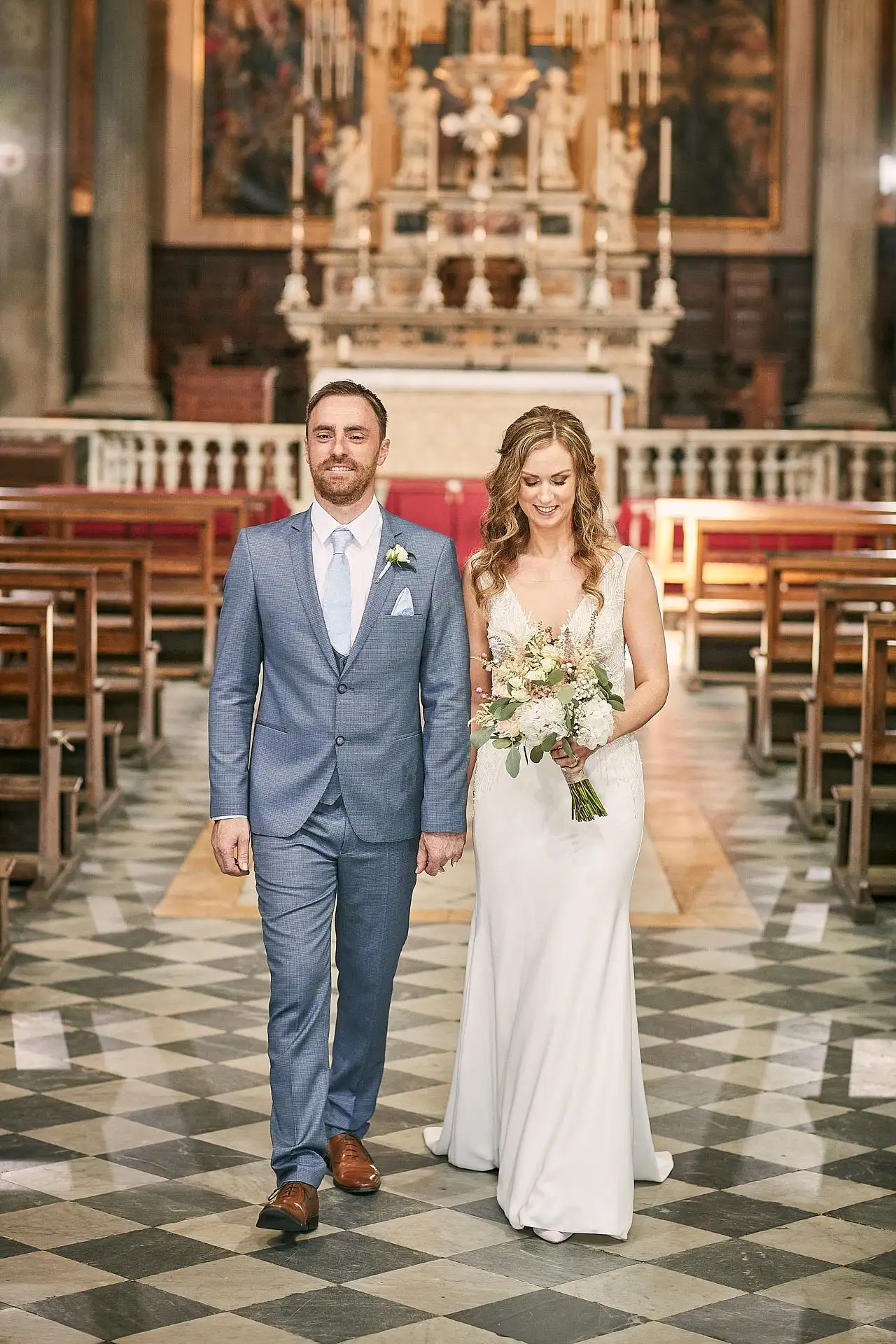 elegant catholic wedding for two