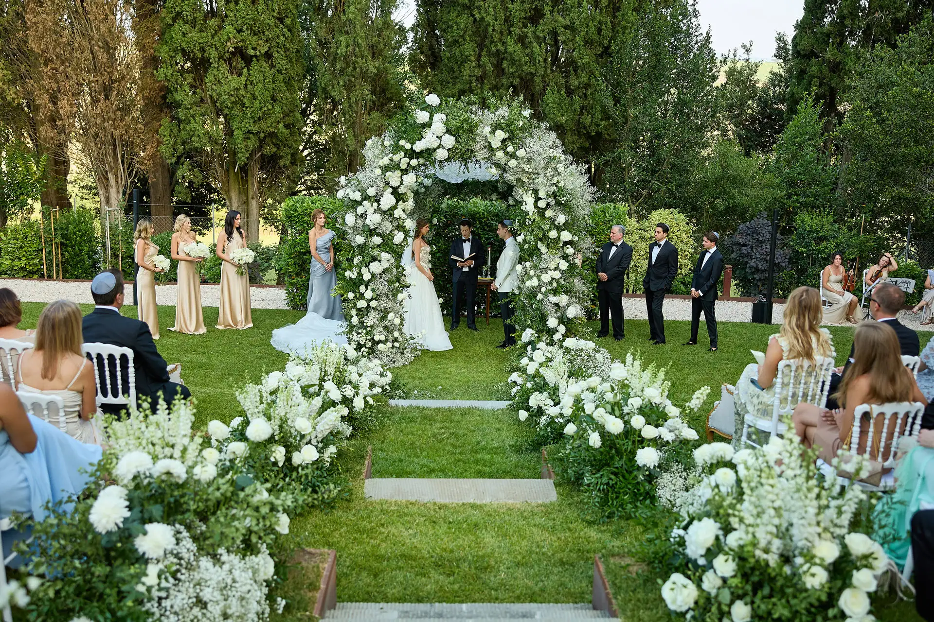 elegant jewish wedding in tuscany