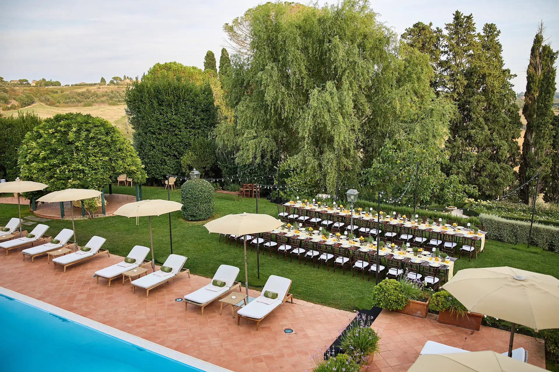 tuscan welcome party barbecue