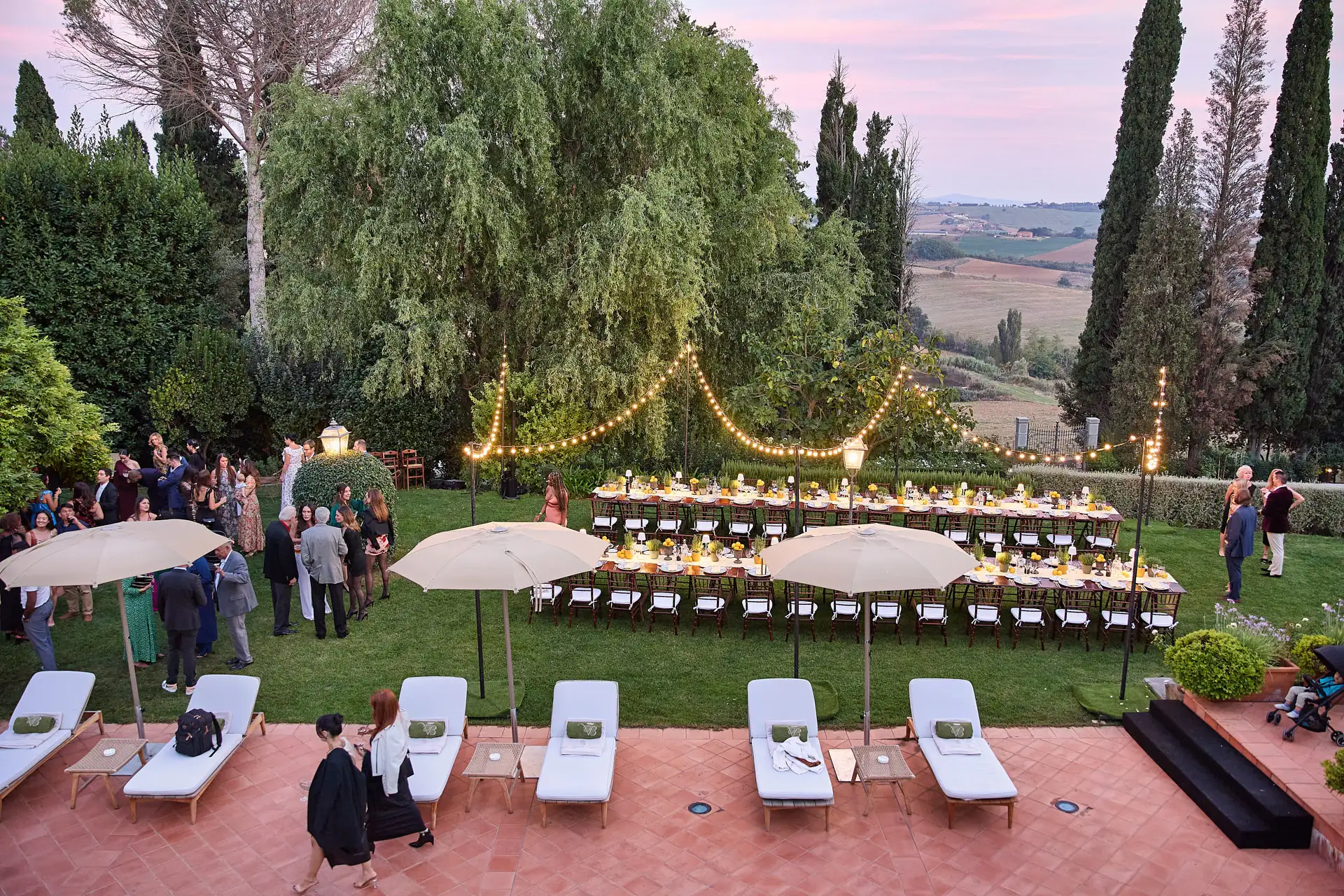 tuscan welcome party barbecue