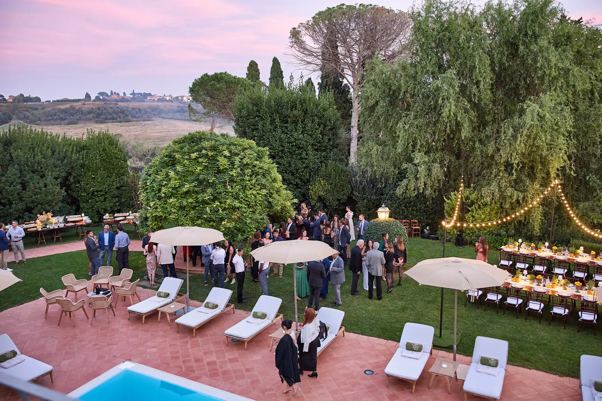 tuscan welcome party barbecue