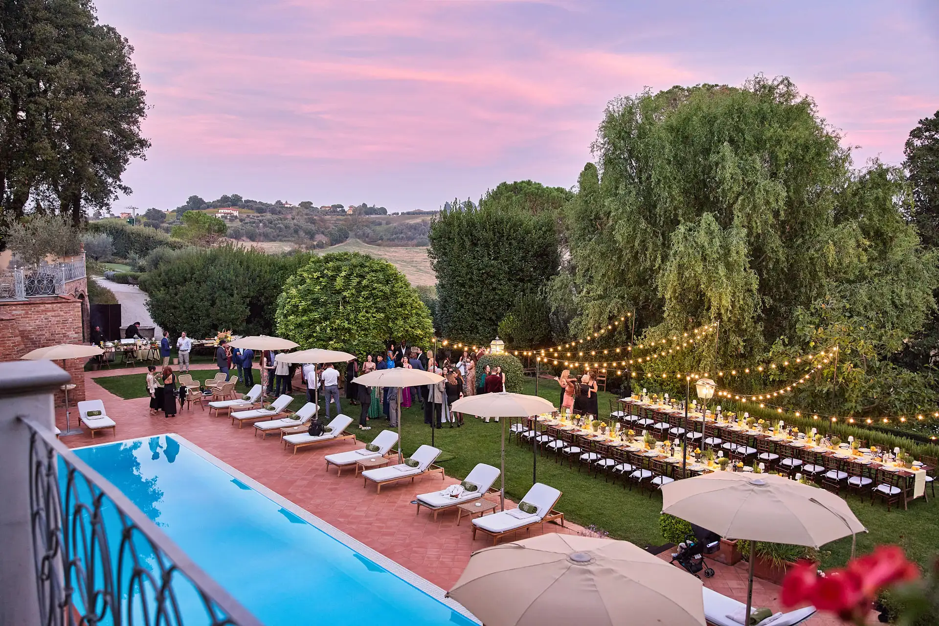 tuscan welcome party barbecue