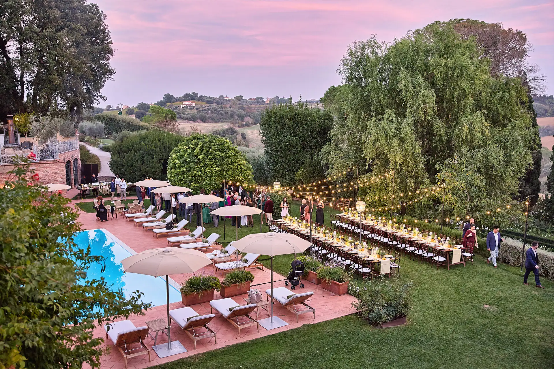 tuscan welcome party barbecue