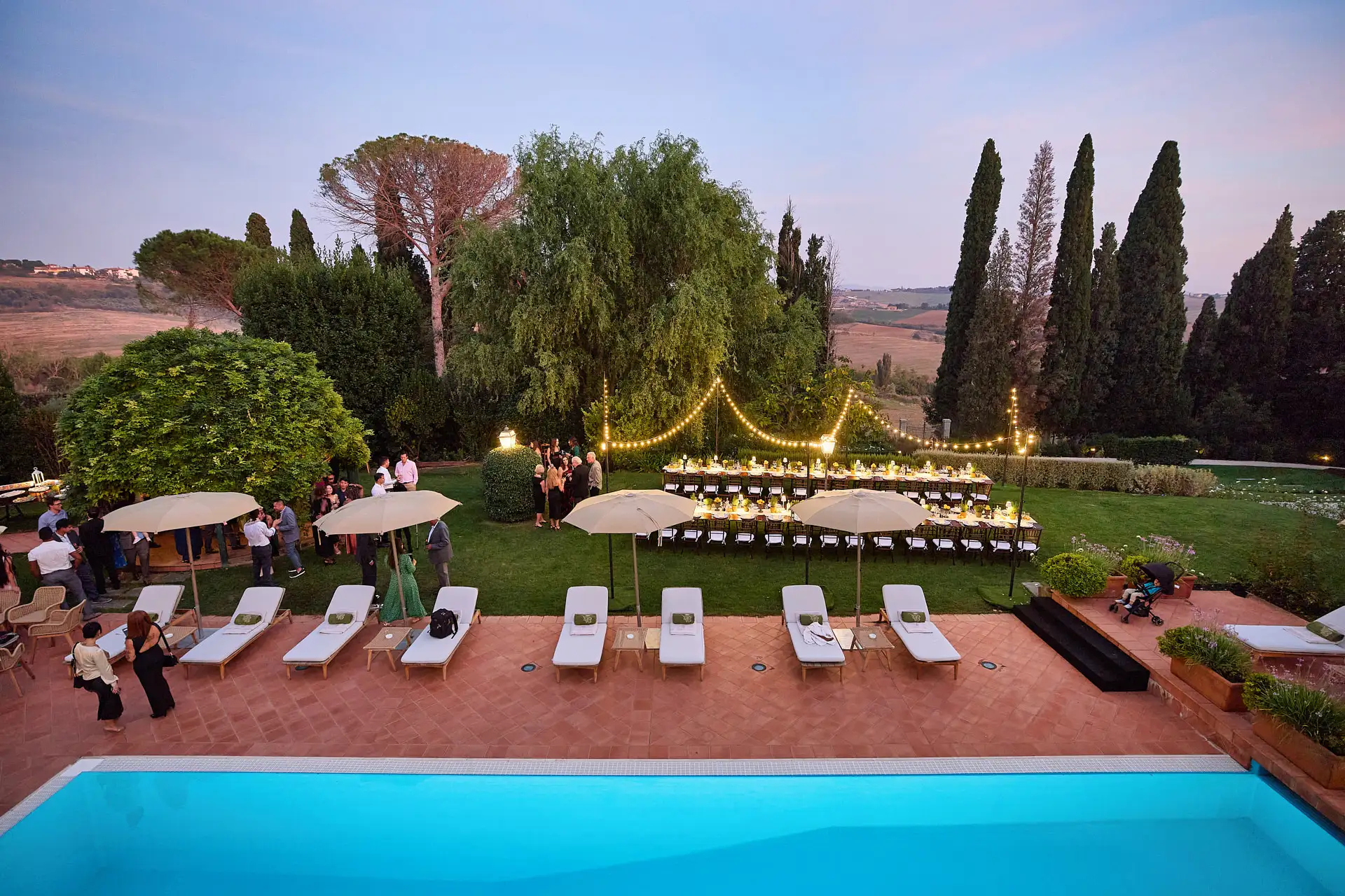 tuscan welcome party barbecue