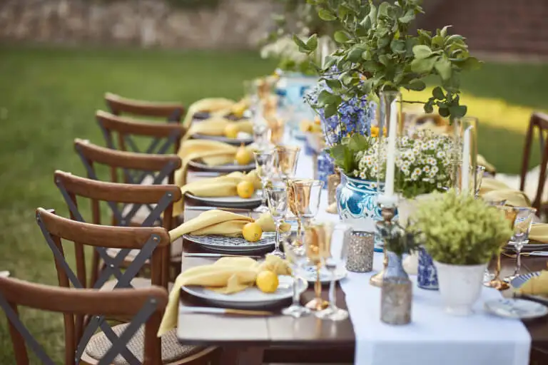 welcome dinner under stars