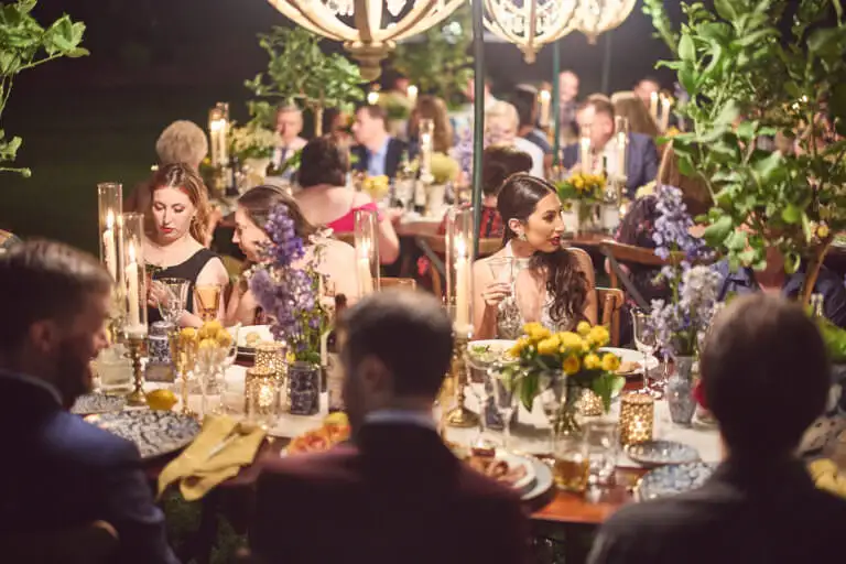 welcome dinner under stars