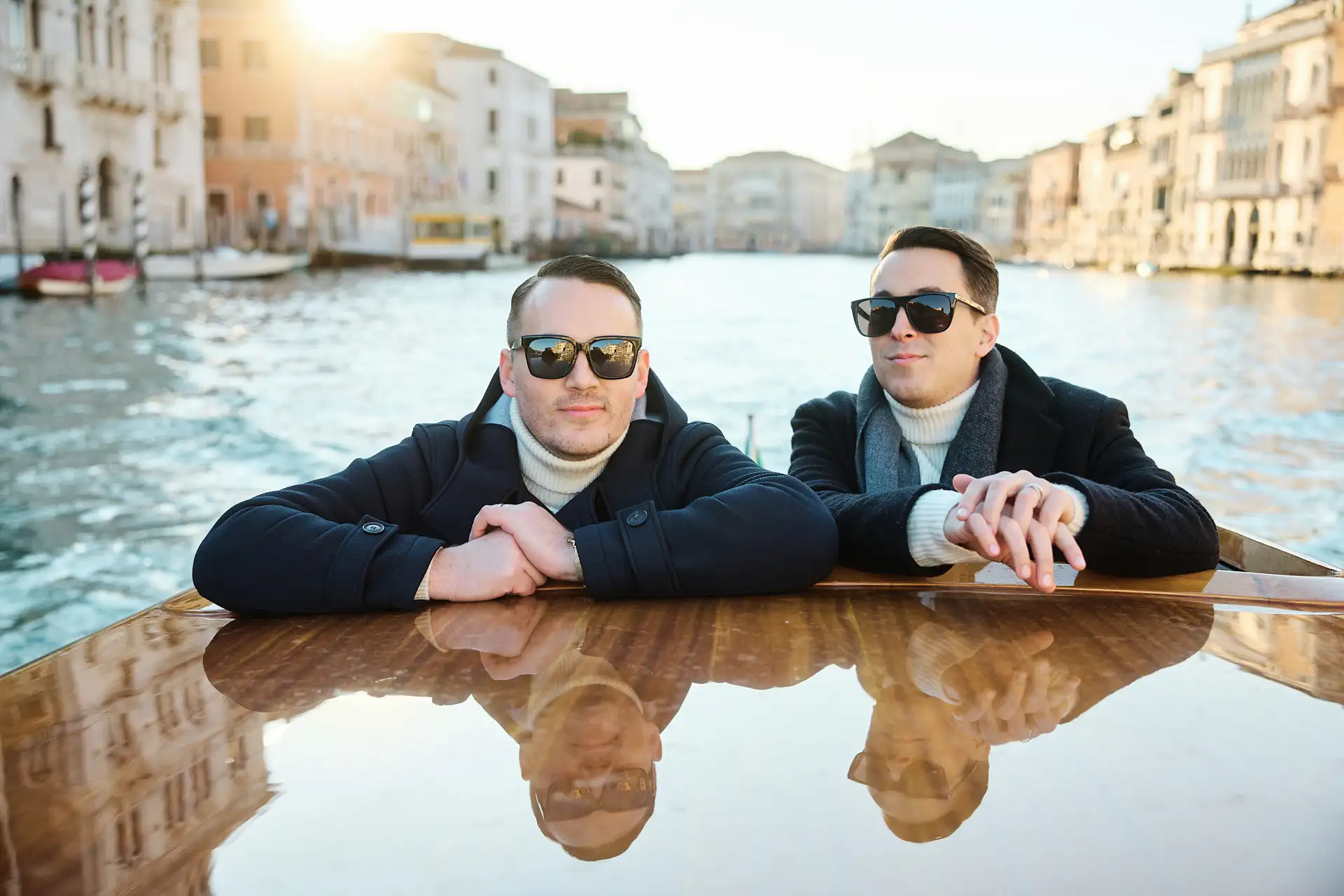 stylish venice engagement shoot