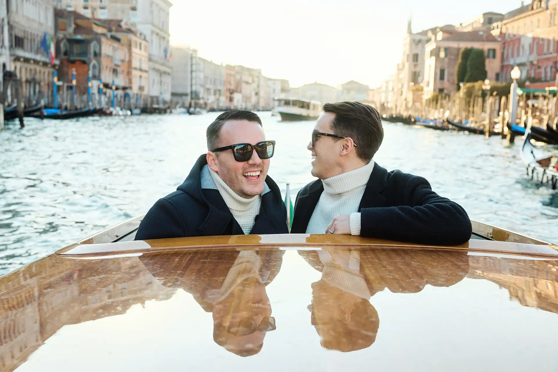 stylish venice engagement shoot