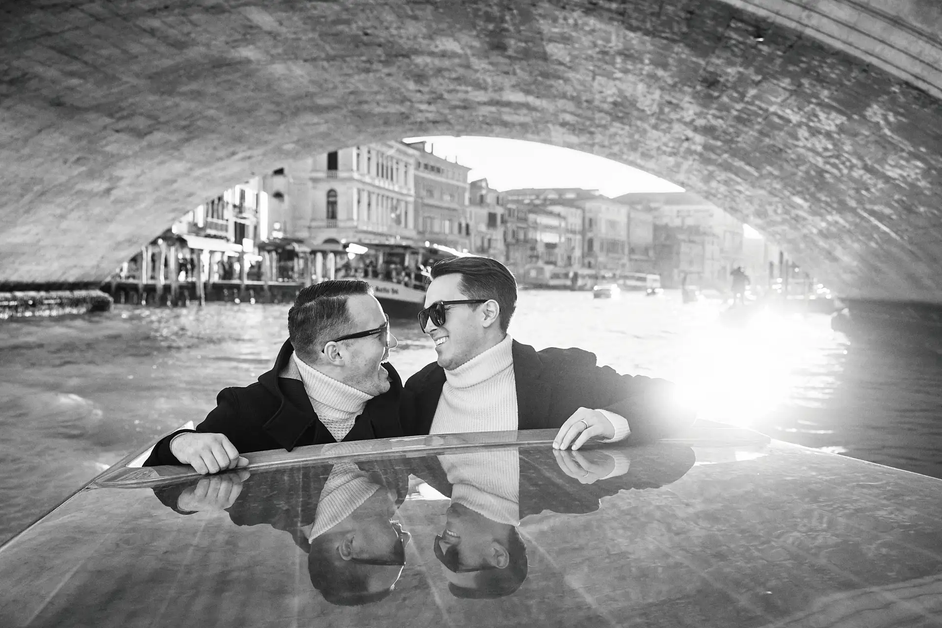 stylish venice engagement shoot