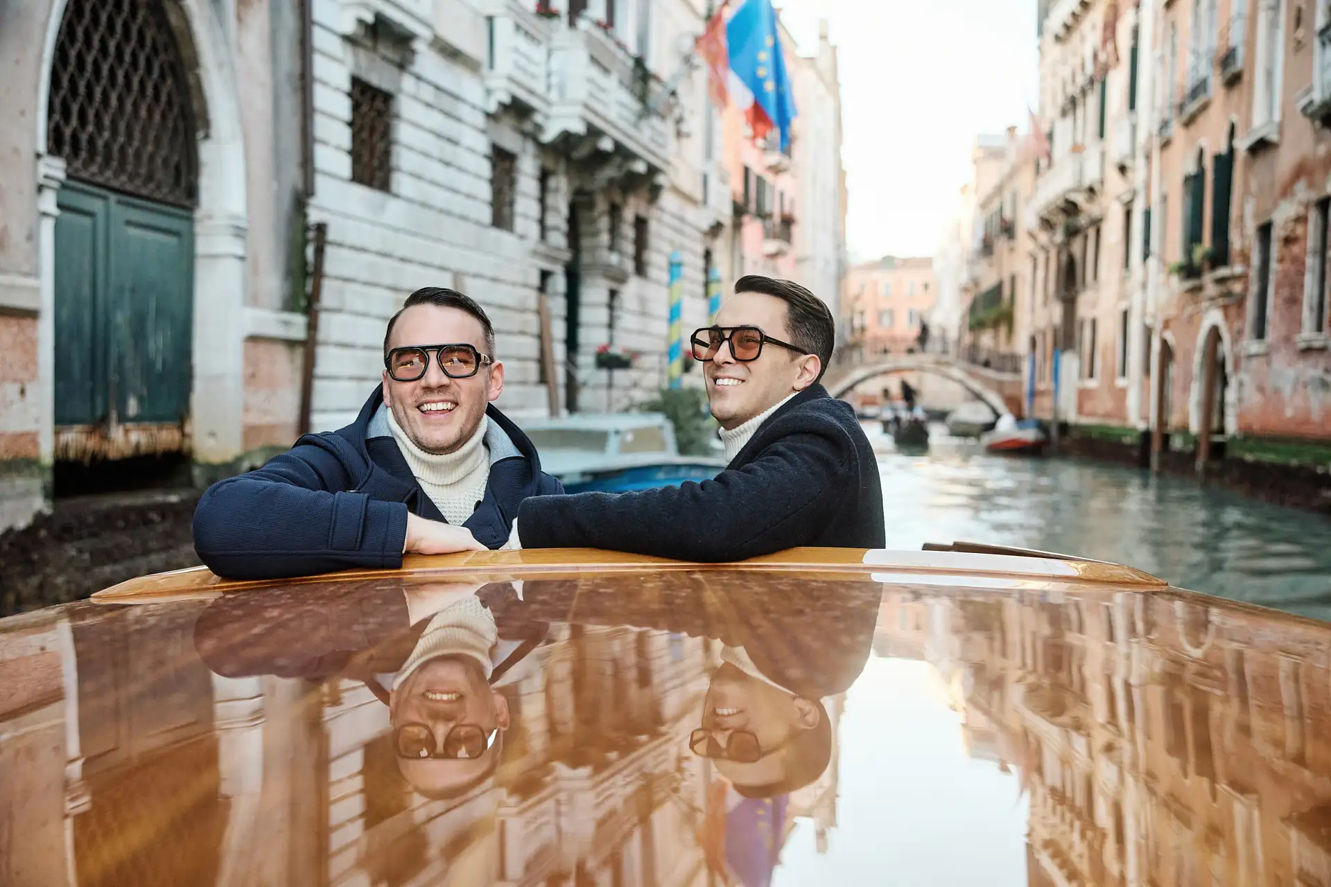 stylish venice engagement shoot