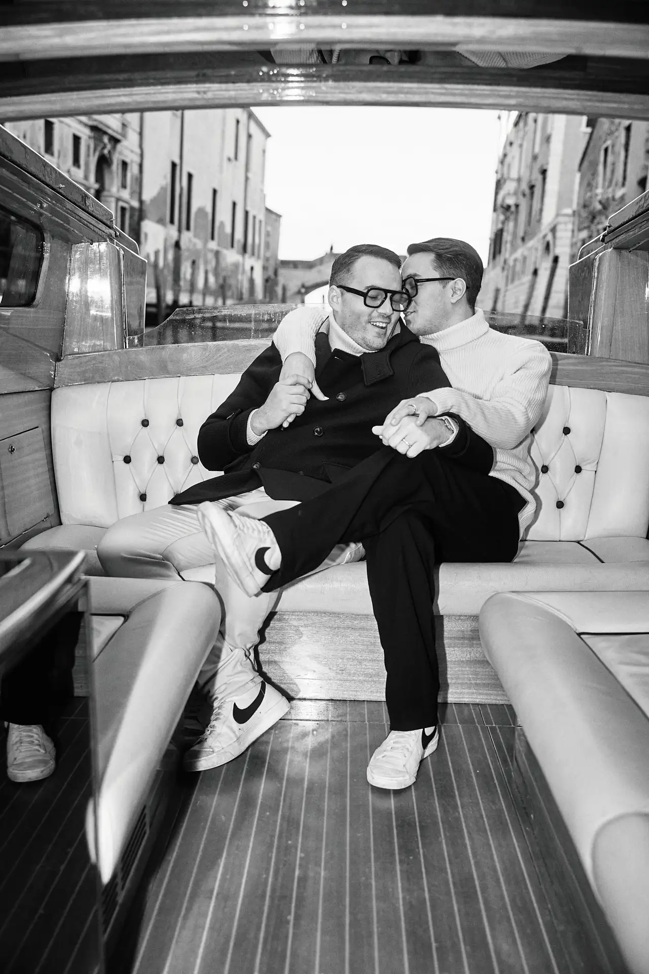 stylish venice engagement shoot