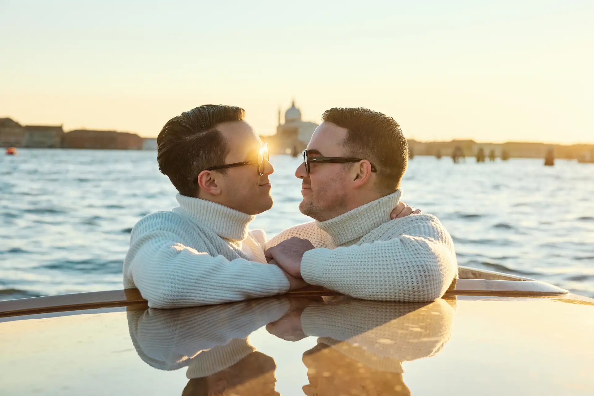 stylish venice engagement shoot