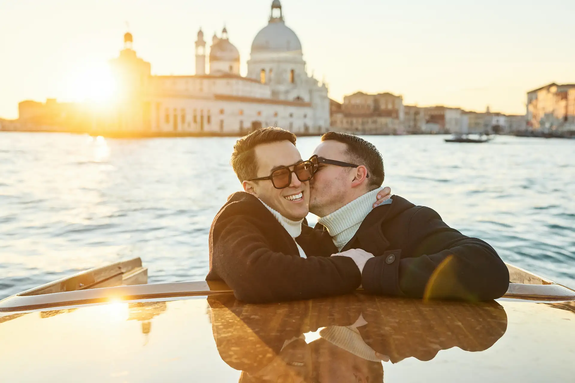 stylish venice engagement shoot