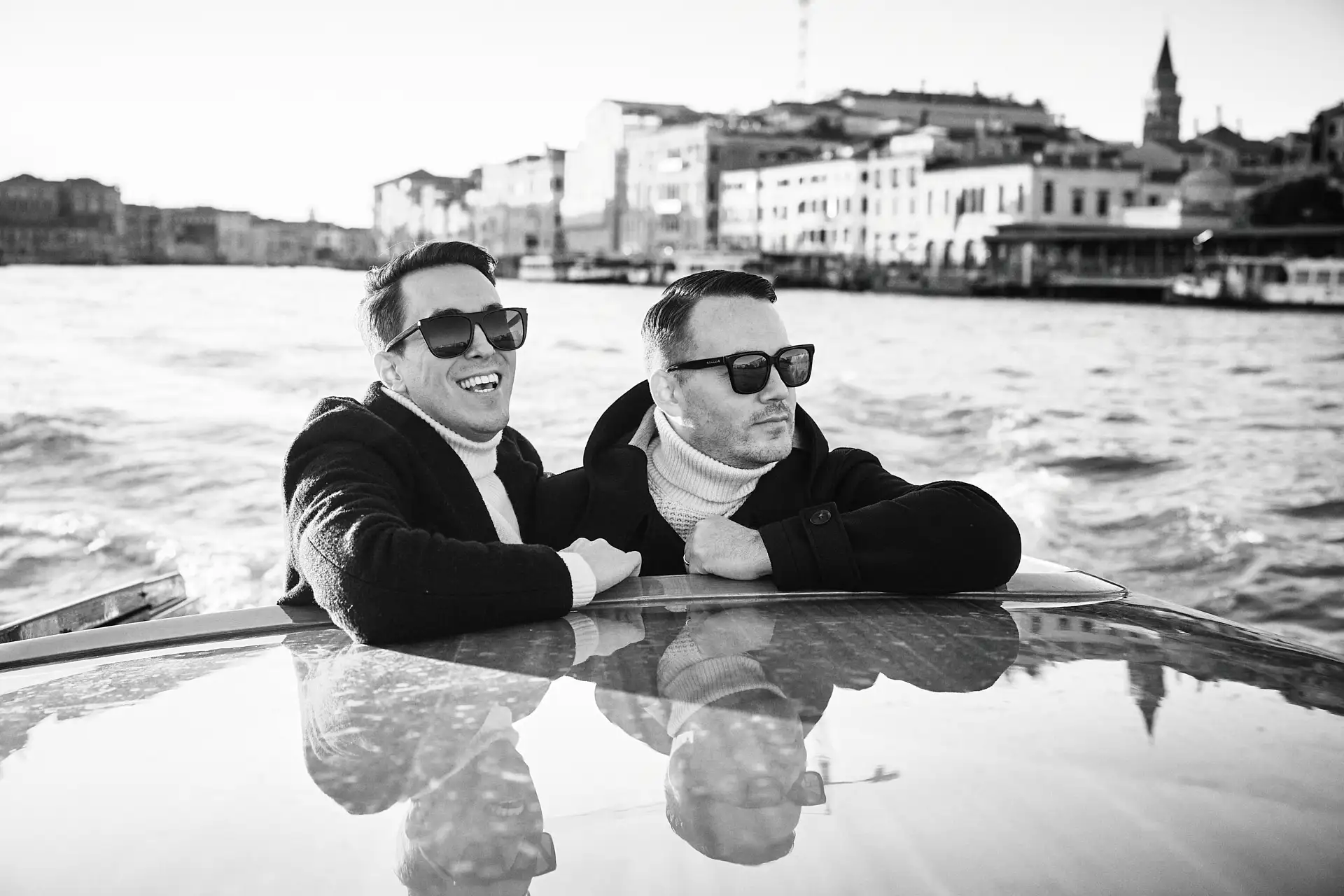 stylish venice engagement shoot