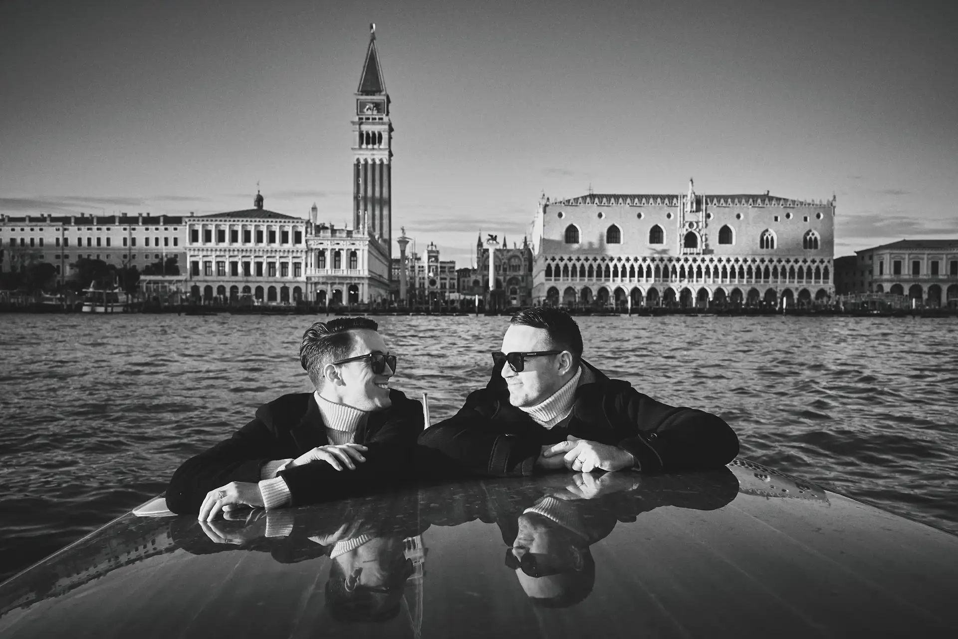stylish venice engagement shoot