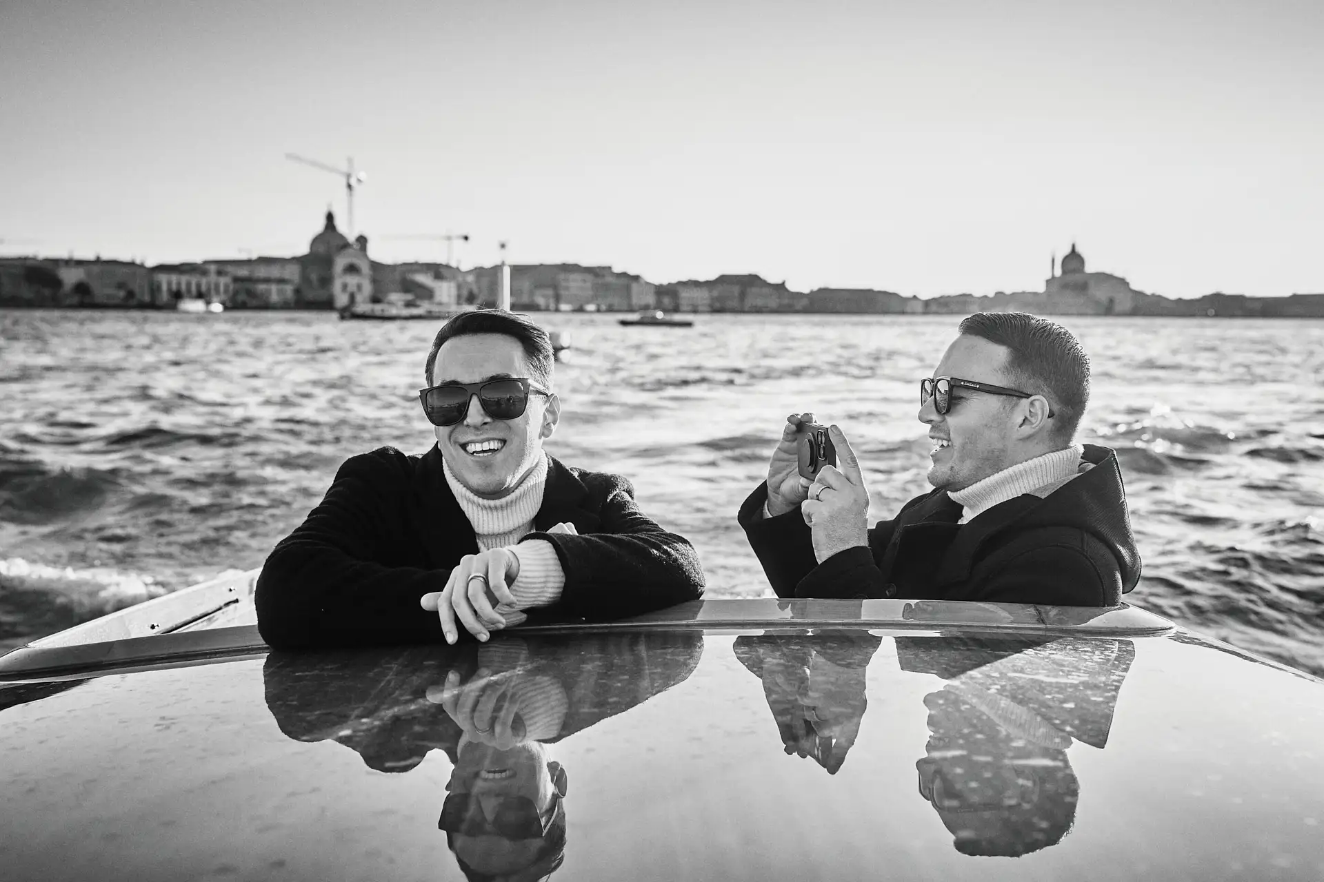 stylish venice engagement shoot