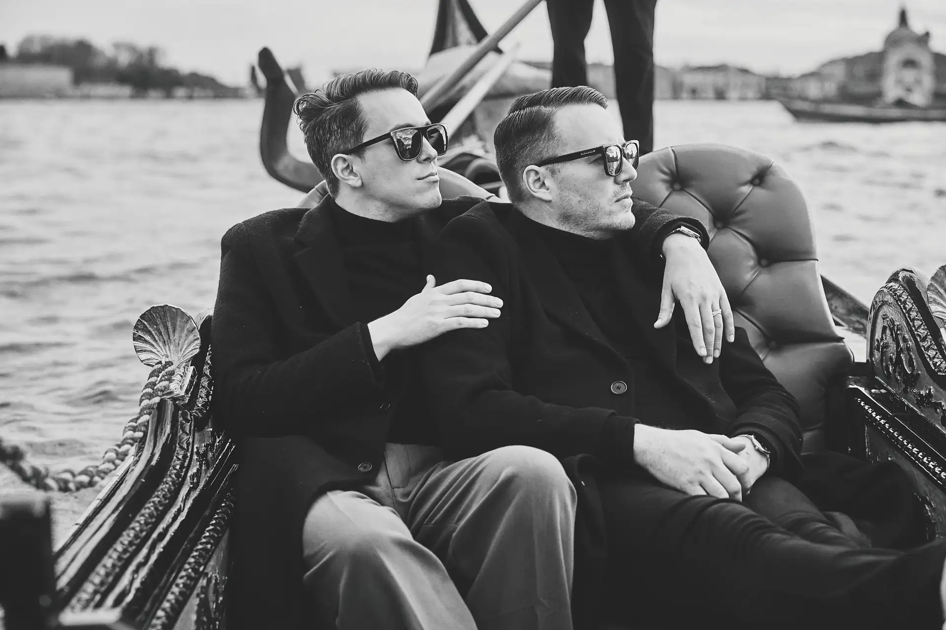 stylish venice engagement shoot