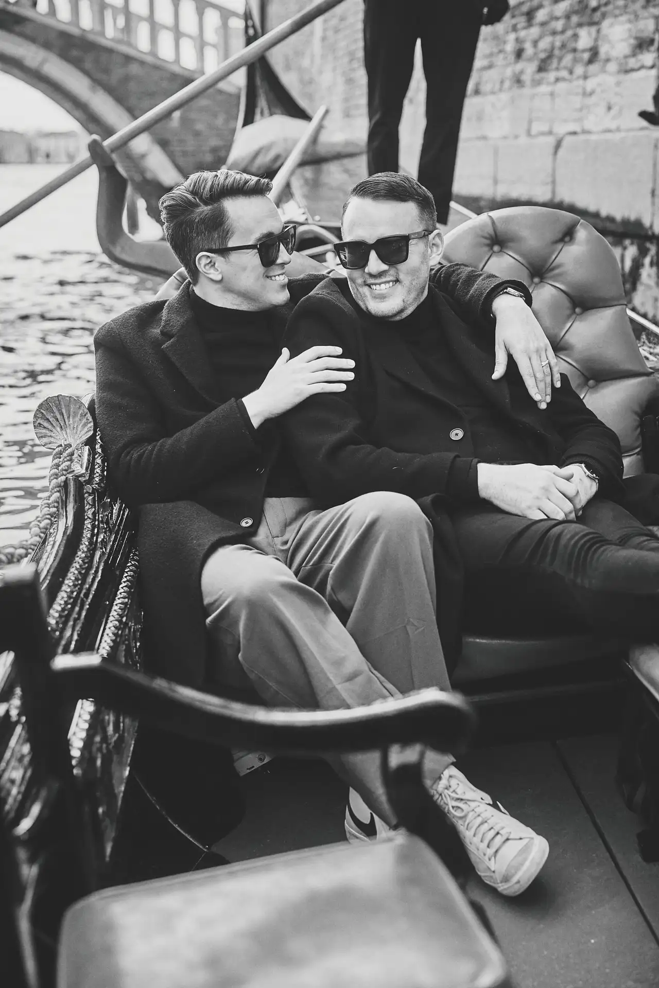 stylish venice engagement shoot