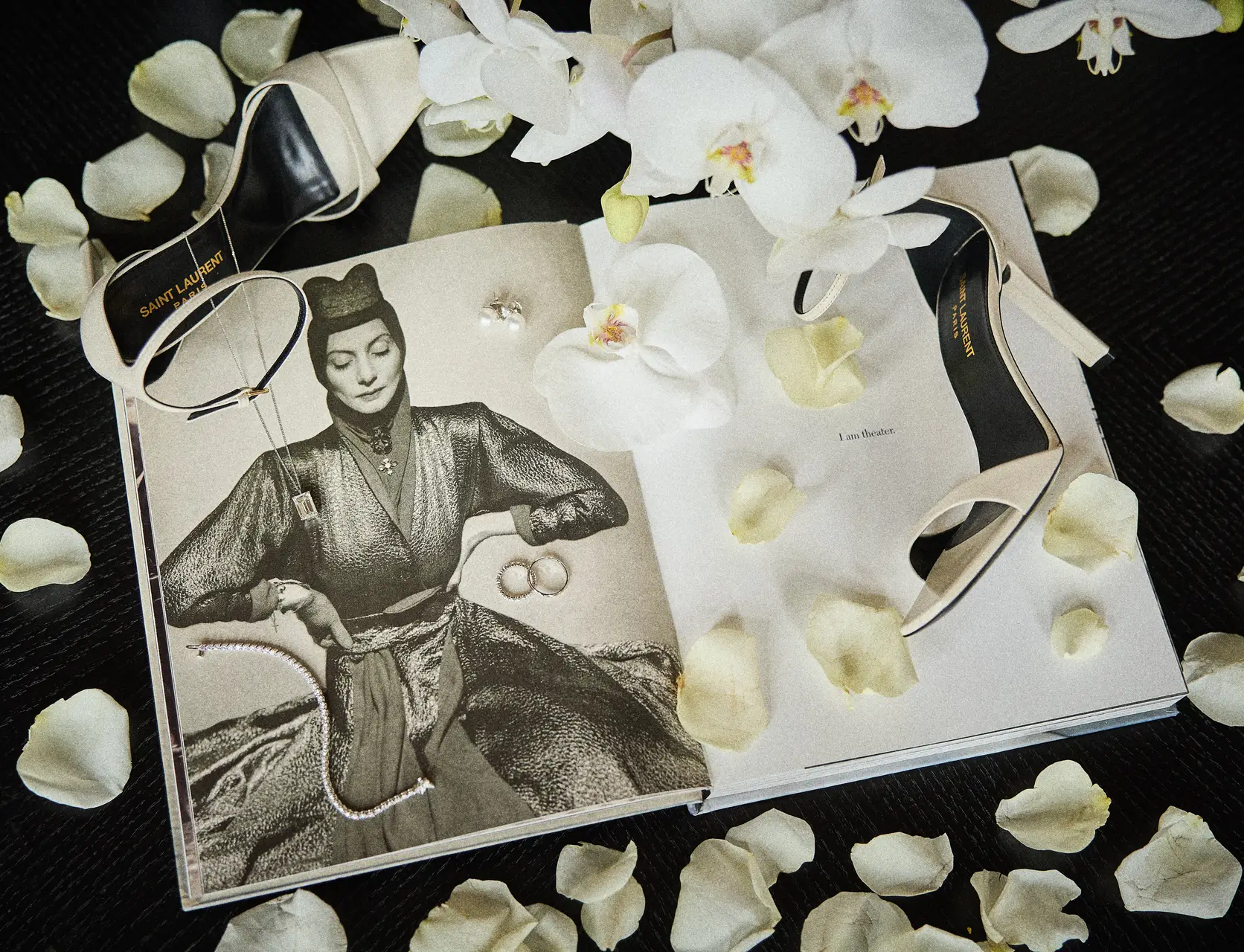 bridal accesories on fashion book